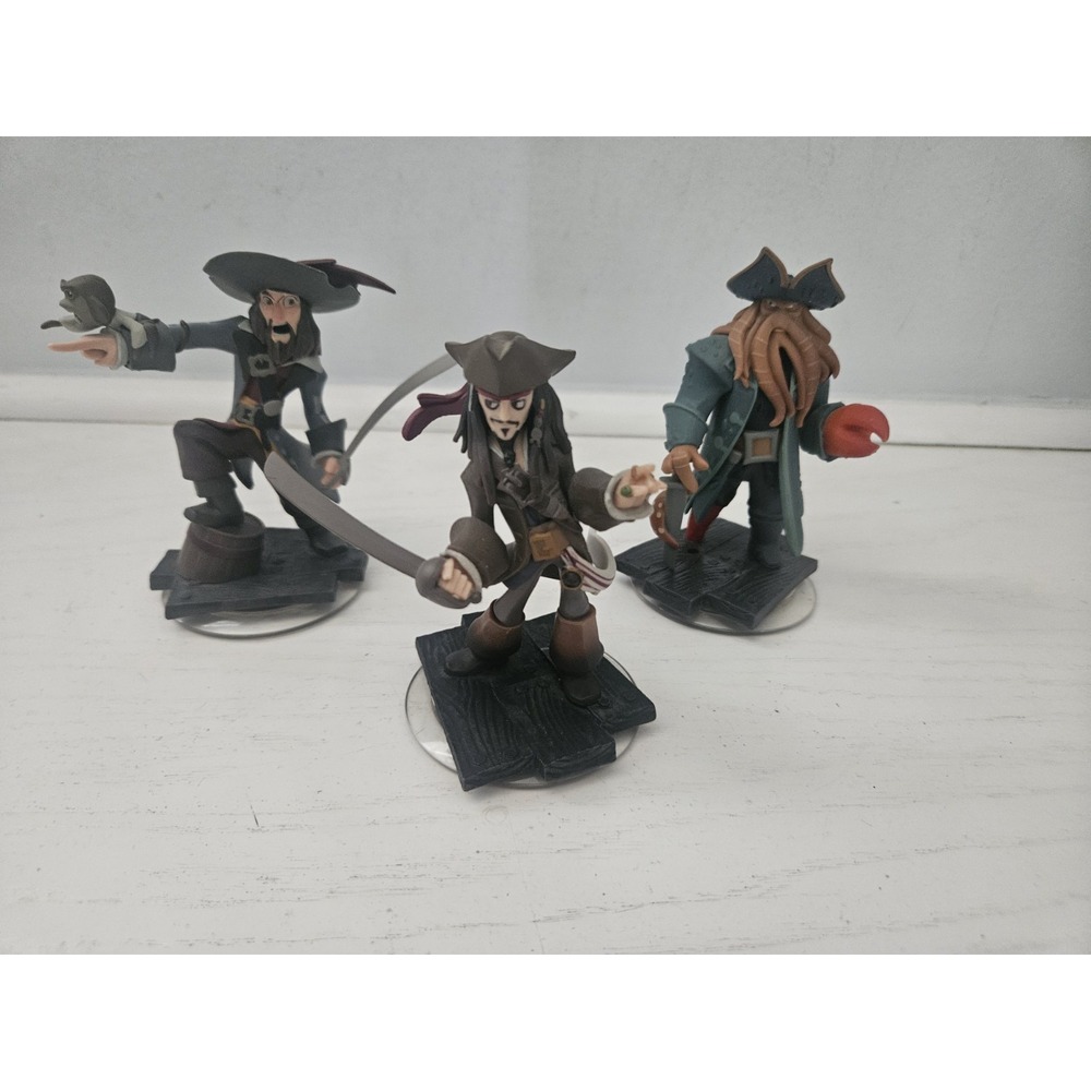Disney Infinity Pirates Of The Caribbean Davy Jones Captain Barbossa Jack
